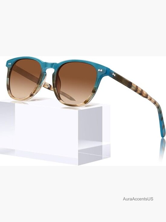 Retro Square Acetate Polarized Sunglasses for Small to Medium Face UV400 main image 7